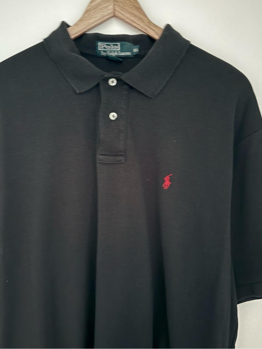 Ralph Lauren Men’s Black Polo Shirt with Red Pony Logo🖤